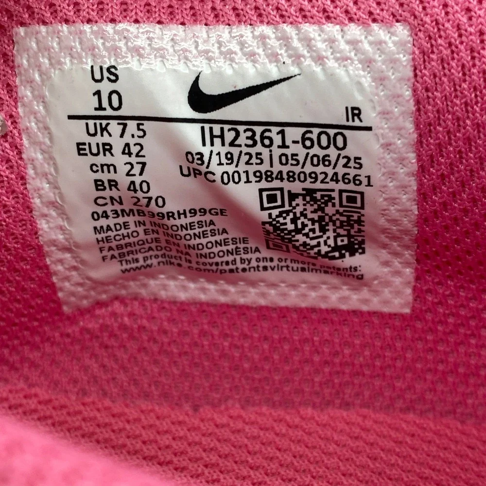 Nike Cortez Sneakers Womens 10 Pink Green Retro Nylon Suede IH2361-600